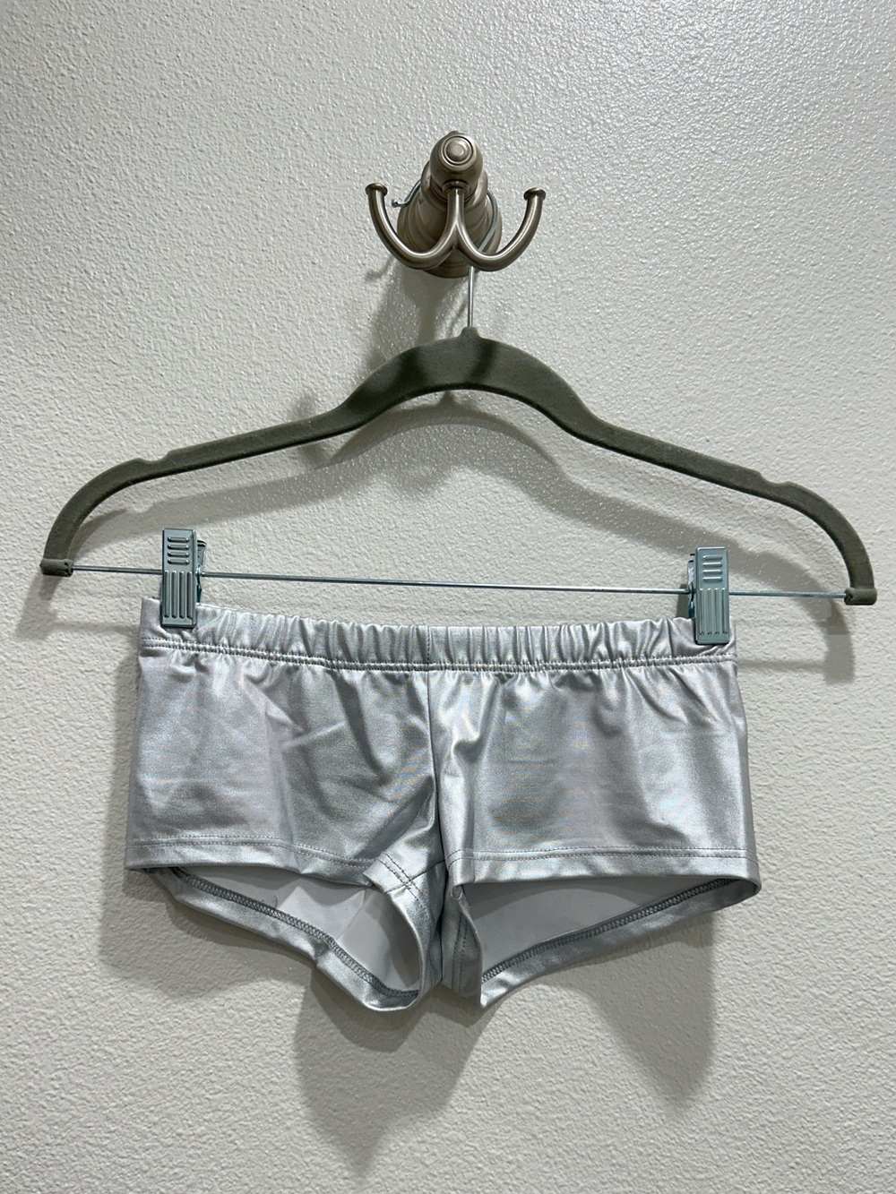 iHeartRaves Silver Metallic Women's Bike Shorts